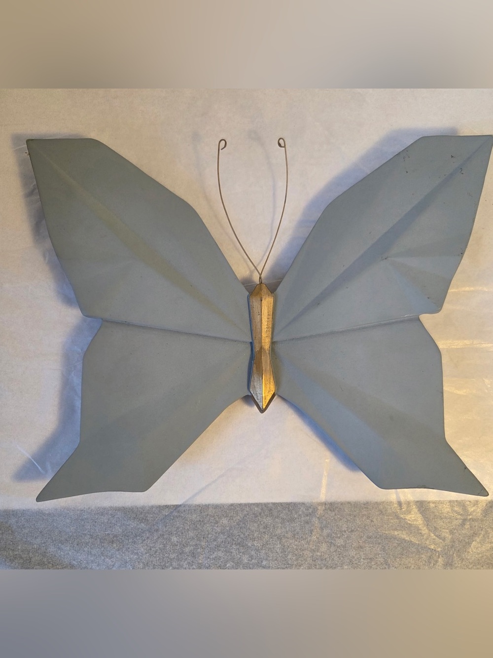 Sagebrook Home Resin 8" W Origami Butterfly Wall Hanging Gray